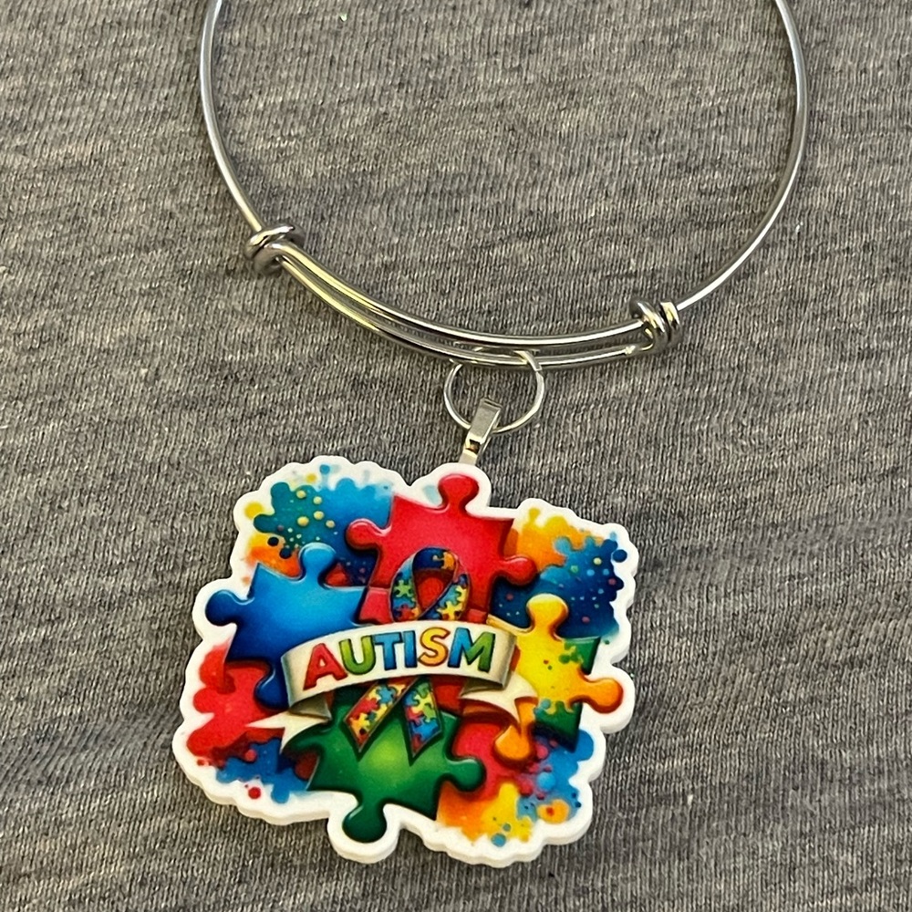 Colorful Autism Awareness Puzzle Piece Bracelet
